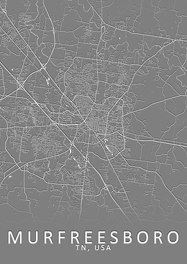 Murfreesboro USA City Map