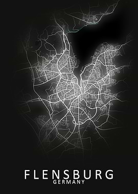 Flensburg Germany City Map