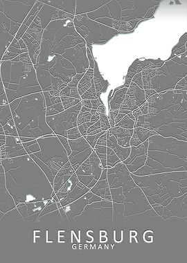 Flensburg Germany City Map