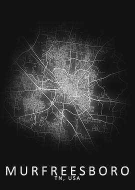 Murfreesboro USA City Map