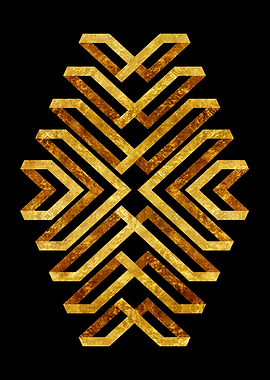 Golden geometric figure