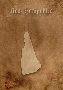 New Hampshire Vintage Map