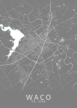 Waco TX USA City Map