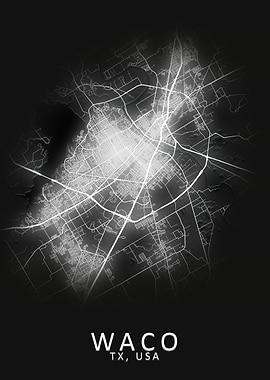 Waco TX USA City Map