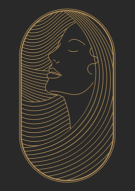 Art Deco Beautiful Woman