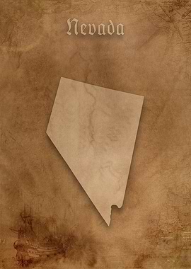 Nevada Vintage Map