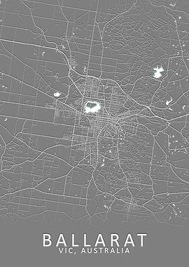 Ballarat VIC Australia Map