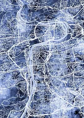 Prague Czech Republic Map