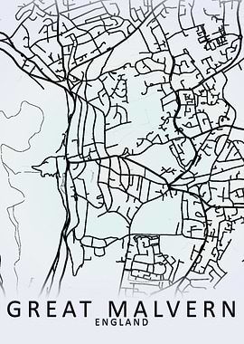Great Malvern England Map