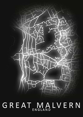 Great Malvern England Map