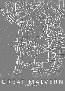 Great Malvern England Map