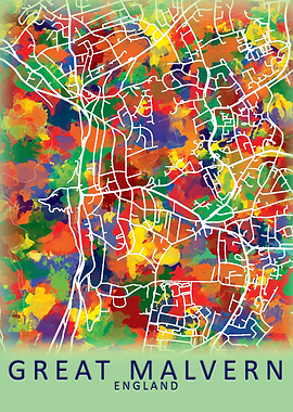 Great Malvern England Map