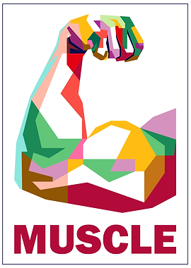 Colorful Muscle Poster