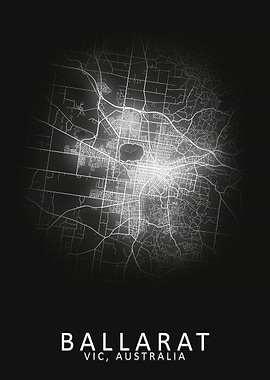 Ballarat VIC Australia Map