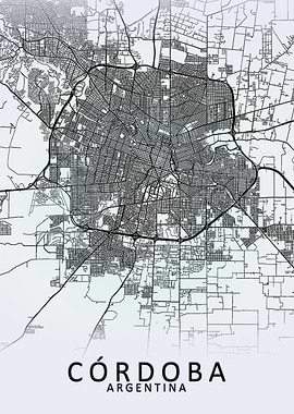 Cordoba Argentina City Map