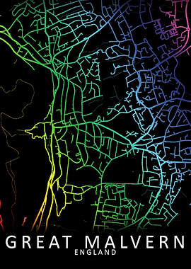 Great Malvern England Map