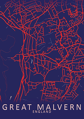Great Malvern England Map