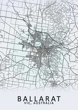 Ballarat VIC Australia Map