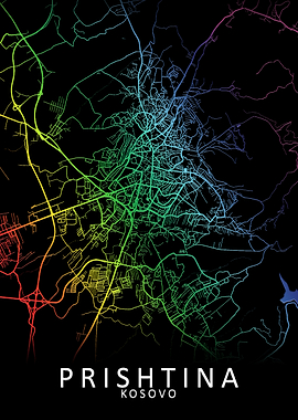 Prishtina Kosovo City Map
