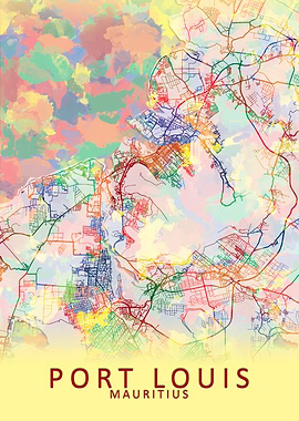 Port Louis Mauritius Map