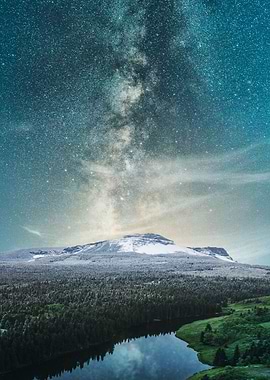 Sunrise and milky way