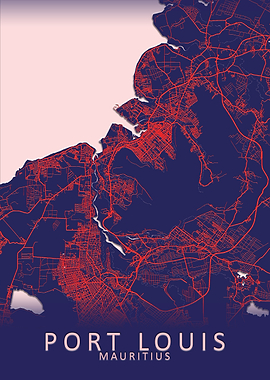 Port Louis Mauritius Map
