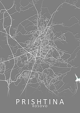 Prishtina Kosovo City Map