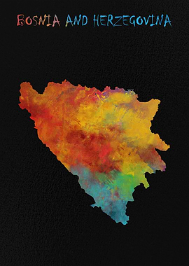 Map of Bosnia And Herzegov