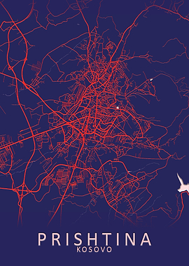 Prishtina Kosovo City Map