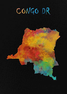 Map of Congo DR