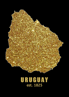 Uruguay gold map
