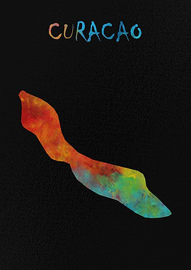 Map of Curacao