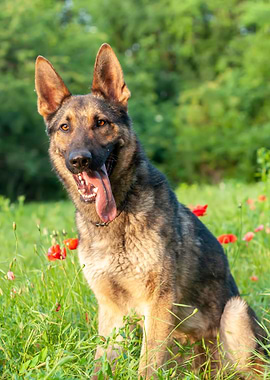 German Shepherd on grass