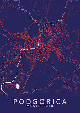 Podgorica Montenegro Map