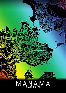 Manama Bahrain City Map