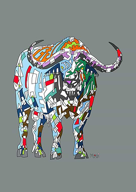 Oxpecker and Buffalo