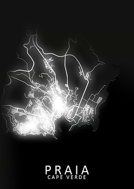 Praia Cape Verde City Map