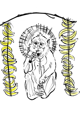 Monkey sells bananas