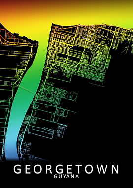 Georgetown Guyana City Map