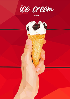 Lowpoly ice cream
