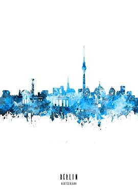 berlin watercolor blue