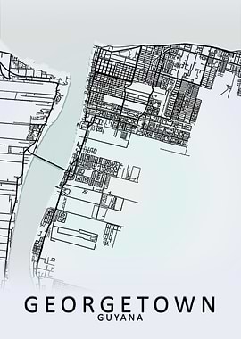 Georgetown Guyana City Map