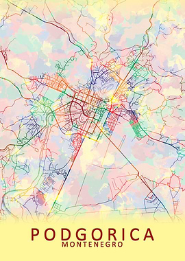 Podgorica Montenegro Map