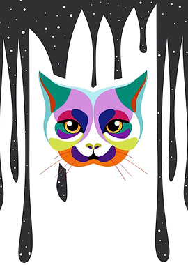 Cat Abstract Illustration
