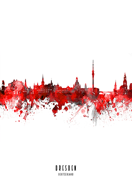 dresden watercolor red