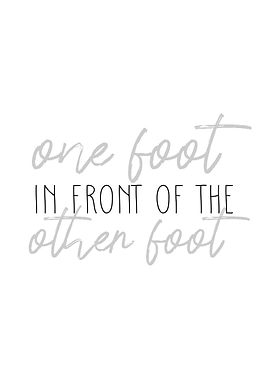 One foot in front