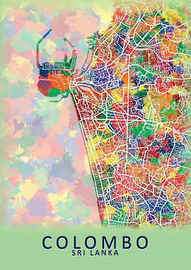 Colombo Sri Lanka City Map