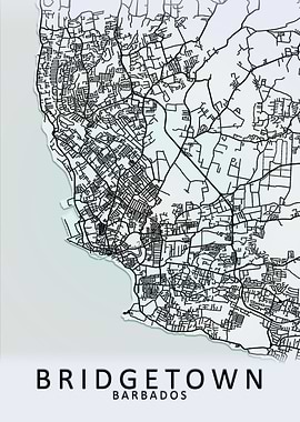 Bridgetown Barbados Map