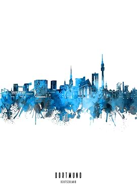 dortmund watercolor blue