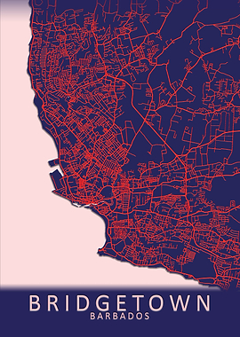 Bridgetown Barbados Map